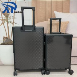 Factory Direct Sale Travel Trolley Honeycomb Carbon Fiber 20"luggage Usb Charging Port Luggage Trolly Bag