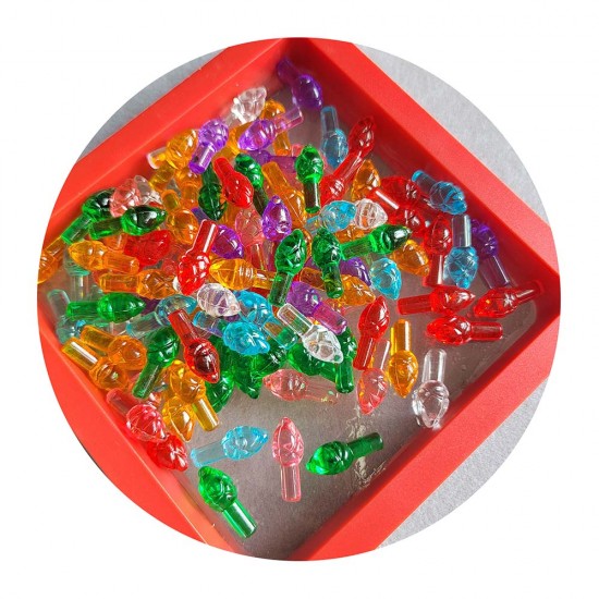 Ceramic Christmas Tree Replacement Lights Christmas Plastic Lights Set Multi Colors Olive Pentagram Shaped Christmas Bulbs Color