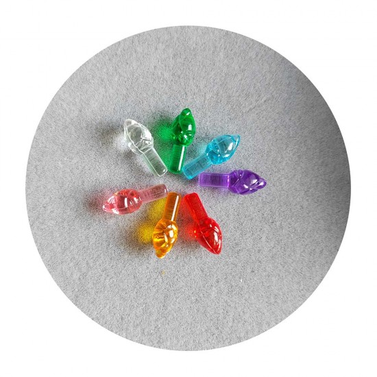 Ceramic Christmas Tree Replacement Lights Christmas Plastic Lights Set Multi Colors Olive Pentagram Shaped Christmas Bulbs Color