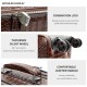 MARRANT Men Business Crocodile Luggage 20 Inch Suitcase Carry on Luggage Aluminum Suitcase Trolley Leather Suitcase Luggage
