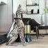 Life Size Hot Sale Modern Home Decor Electroplated Standing Fiberglass Dog Resin Electroplating  Sculpture 75cm 110cm Available