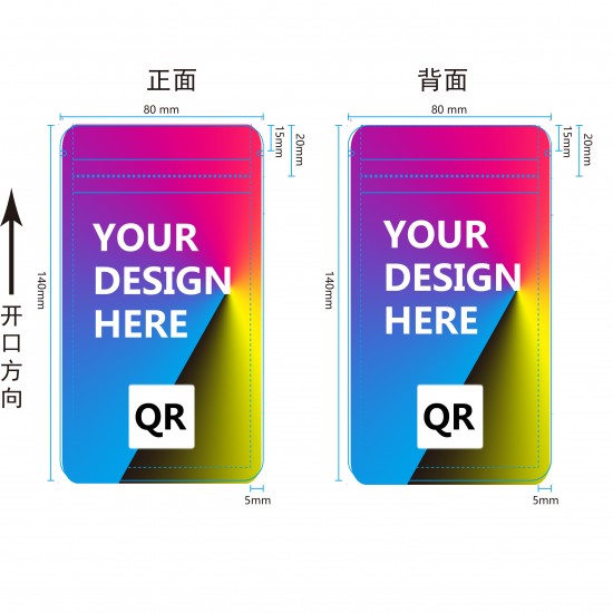 Pro Packaging Custom Mylar Bags 3.5G Free Design Creation Digitally Printed Zipper Bags with Barrier 100 Pcs Food Industry