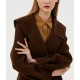 Mailard Style Ladies Coat Winter Classic Double-Faced Fleece Mid-Length Double Lapel Loose Fit Woolen Material Long Length