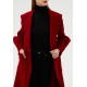 Mailard Style Ladies Coat Winter Classic Double-Faced Fleece Mid-Length Double Lapel Loose Fit Woolen Material Long Length
