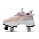 Women's Deformation Roller Skates Shoes Double Row Four Wheels Roller Skate for Girl Women Dual Purpose Skateboard Sneaker Shoes