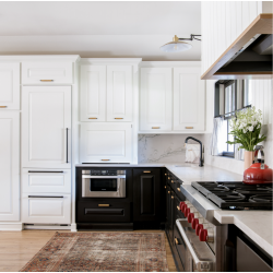 Skyline Complete Set of Furniture with High End Black and White Kitchen Cabinet and Wooden Display Cabinet and Shoe Cabinet