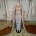 Novance Y2924  Transparent Mesh Sexy Casual Dress Crystal Fabric Rhinestone Dress Fashion Long Sleeve Casual Clothes for Ladies