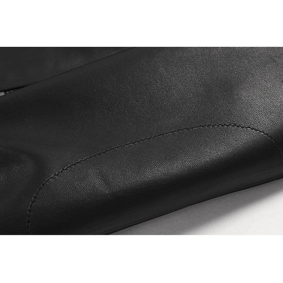 Wholesale High Quality Ladies Sheepskin Coat Chaquetas De Cuero Para Mujer Women Zipper Black Genuine Leather Motorcycle Jacket