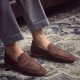 2024 New Style Men Bespoke Shoes Suede/Nubuck Leather Casual Shoes Loafers