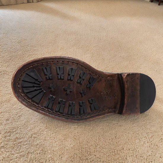 Goodyear Men's Italian Style Ankle Boots Handmade Custom Genuine Leather Shoes with Lace-Up Closure Welted in Italy