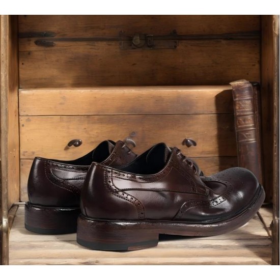 Goodyear Men's Italian Style Ankle Boots Handmade Custom Genuine Leather Shoes with Lace-Up Closure Welted in Italy