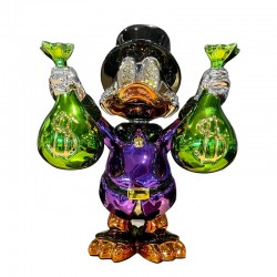 Gold Chrome Plated Donald Duck Resin Statue  Popular Home Art Sculpture Pop Art Sculpture Duck Sculptures Indoor