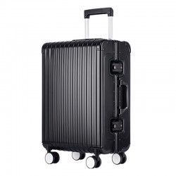 Wholesale Zipperless Hand Luggage Aluminum Travel Bags with Lock Spinner Hard Side Suitcase for Girls