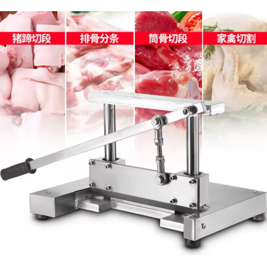 Commercial Vegetable Ribs Small Bone Cutting Long Knife Blade Frozen Meat Flaker Cutting Machine