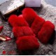 Fox Genuine Fur Vest Women's Winter Gilet Girls Ladies Fashion Fur Waistcoat Coat