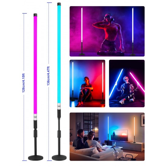 Free Shipping USA TL-120 Portable Wireless Battery Power 4ft RGB LED Tube Light bar Magic Mirror Selfie for Ipad Photo Booth