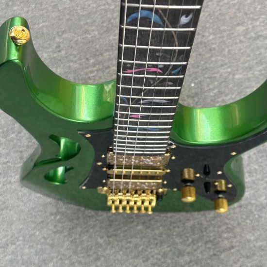 Green 7V Electric Guitar Ibn Brand With Gold Hardware Ship to USA