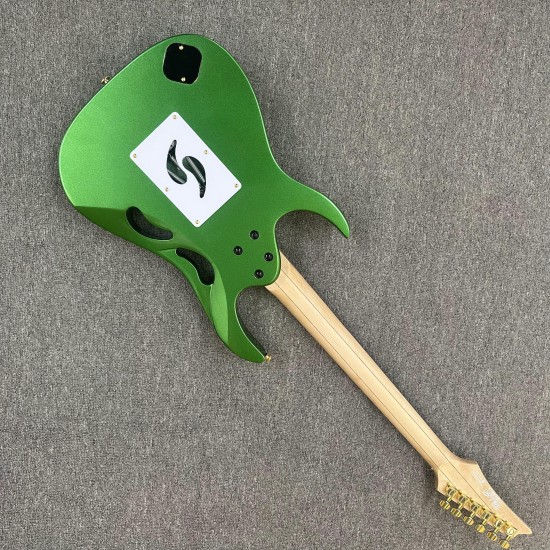 Green 7V Electric Guitar Ibn Brand With Gold Hardware Ship to USA