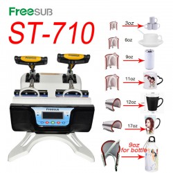7 in 1 ST-210 Double Station 11 oz Mug Heat Press Machine Cup Heat Transfer Machine Coffee Sublimation Heat Printing Machine