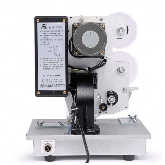Electric Date Printing Machine for Hot Stamp Coding Expiry Date for Bags and Papers in Plastic Material