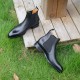 Goodyear Welt Shoes Top Calf Leather Ankle Boots Handmade Men Formal Mans Classic chelsea Italian Style Point Toe Shoes Factory