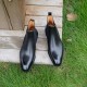 Goodyear Welt Shoes Top Calf Leather Ankle Boots Handmade Men Formal Mans Classic chelsea Italian Style Point Toe Shoes Factory