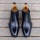 Goodyear Welt Hiding Sewing Shoes Top Calf Leather Ankle Boots Diamond Cut Handmade Men Formal chelsea Booties Factory