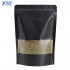 Stand up Pouch Ziplock Food Packaging Bag With Window and Black Kraft Paper Zipper Bag for Snacks