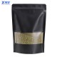 Stand up Pouch Ziplock Food Packaging Bag With Window and Black Kraft Paper Zipper Bag for Snacks