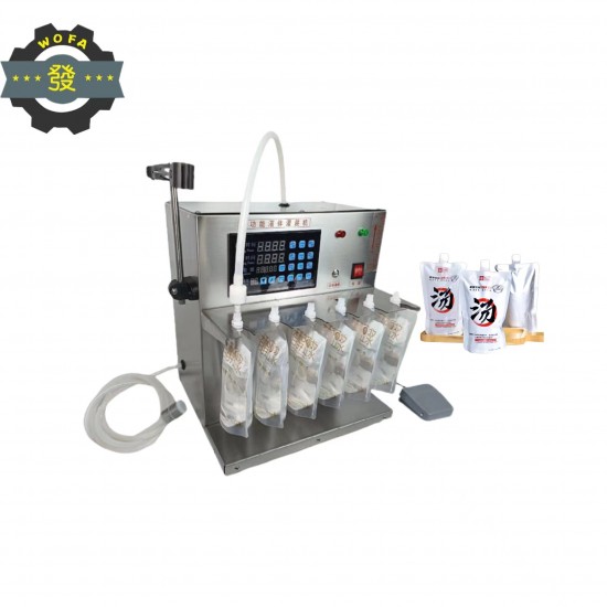 JH Multi Head Self Supporting Bag Filling Machine Stand up Bag Fruit Juice Semi Automatic Filling Machine
