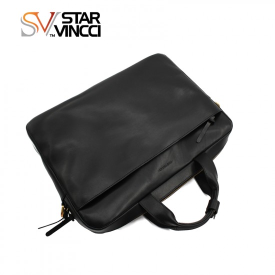 High Quality Leather Briefcase Handmade Italian Leather Bags Minimalist Fashion Shoulder Laptop Bag