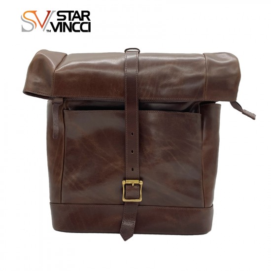 High Quality Italian Leather Backpack Outdoor Hiking Bag Retro Business Laptop Bag College Daily Backpack Unisex