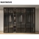 WAYMOVE Modern Bedroom Closet Wardrobe High-End Custom Wooden Design Space-Saving Modularity Glass Hotels Villas Clothes Storage