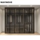 WAYMOVE Modern Bedroom Closet Wardrobe High-End Custom Wooden Design Space-Saving Modularity Glass Hotels Villas Clothes Storage