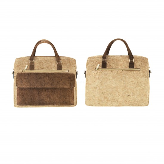INFOCORK High Quality Fashion Cork Leather  Shoulder Bag Tablet Protector, Conference/Daily Use for Business & Casual