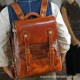 New High-end Italian High Fat Vegetable Tanned Cowhide Leather Backpack Computer Bag Student Backpack Travel Bag