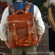 New High-end Italian High Fat Vegetable Tanned Cowhide Leather Backpack Computer Bag Student Backpack Travel Bag