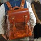 New High-end Italian High Fat Vegetable Tanned Cowhide Leather Backpack Computer Bag Student Backpack Travel Bag