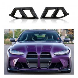 2PCS Dry Carbon Fiber Front Bumper Air Duct Vent Trim Replacement for BMW M3 G80 M4 G82 Front Bumper Air Duct Vent