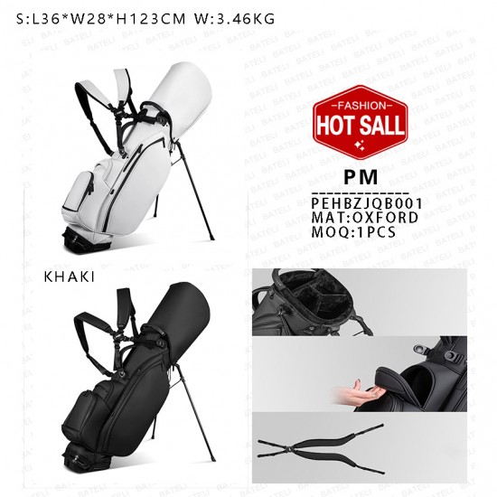 New 2024 Golf Course Two Colors to Choose Dull Polish Pu Leather Convenient Carrying Golf Bag