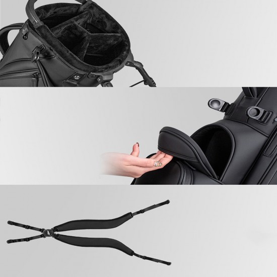 New 2024 Golf Course Two Colors to Choose Dull Polish Pu Leather Convenient Carrying Golf Bag