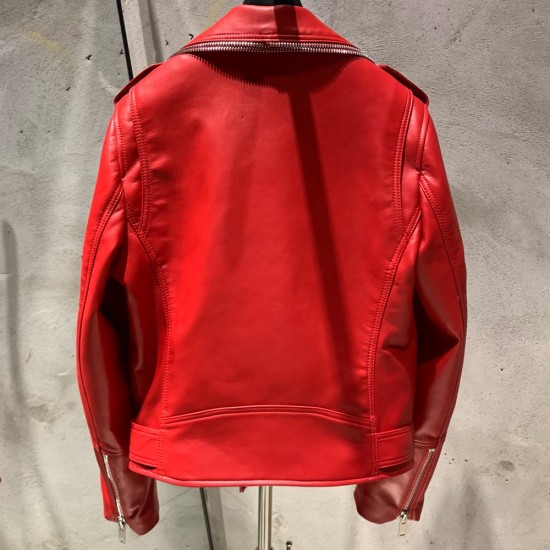 Top Sale Moto-biker Leather Jacket Short Jackets Leather Women's Clothes Leather Jacket