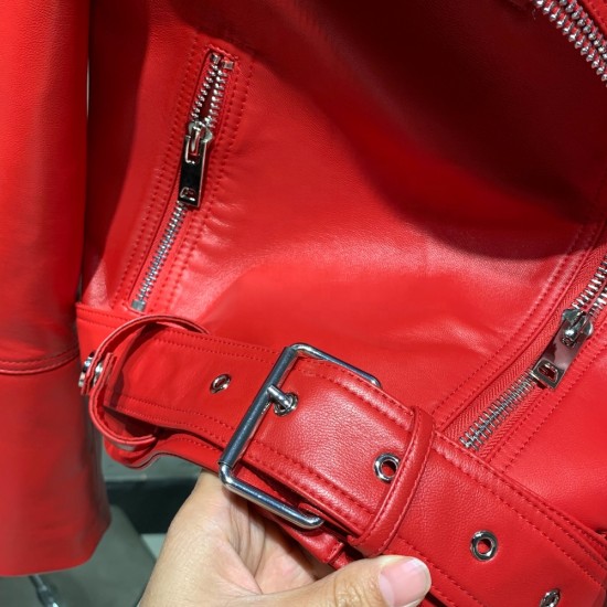 Top Sale Moto-biker Leather Jacket Short Jackets Leather Women's Clothes Leather Jacket