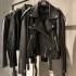 Product Trend Black Leather Clothes Leather Cropped Style Jacket Classic Leather Jacket Woman