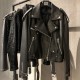 Product Trend Black Leather Clothes Leather Cropped Style Jacket Classic Leather Jacket Woman