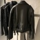 Product Trend Black Leather Clothes Leather Cropped Style Jacket Classic Leather Jacket Woman