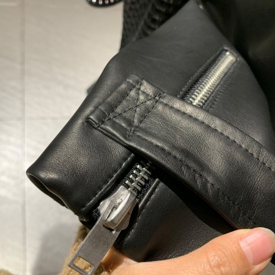 Product Trend Black Leather Clothes Leather Cropped Style Jacket Classic Leather Jacket Woman