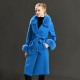 Classic Style Women Double Layer Wool Handmade Sew Coat Wholesale Women Cashmere Wool Coat With Real Fur
