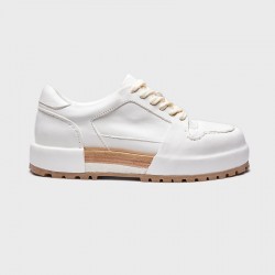 Wholesale Custom White Sports Sneakers for Men Breathable Odor-Proof Non-Slip Cushioned Shoes for Spring and Summer