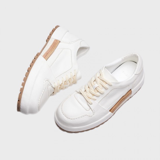 Wholesale Custom White Sports Sneakers for Men Breathable Odor-Proof Non-Slip Cushioned Shoes for Spring and Summer